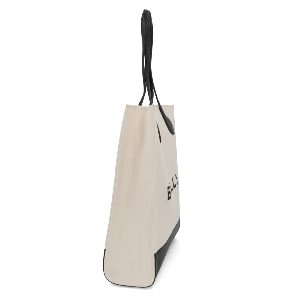 BALLY トートバッグ BAR KEEP ON NS ホワイト×ブラック