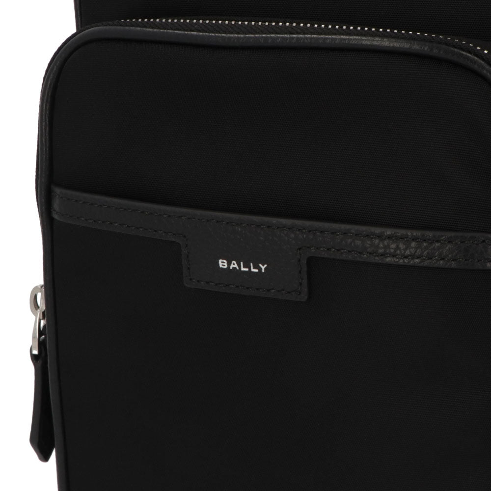 バリー BALLY バッグ ボディバッグ メンズ CODE SLING BAGF ネイビー ブラック レザー ロゴ ストライプ スリングバッグ ベルトバッグ 761346610341