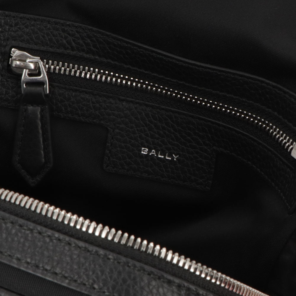 バリー BALLY バッグ ボディバッグ メンズ CODE SLING BAGF ネイビー ブラック レザー ロゴ ストライプ スリングバッグ ベルトバッグ 761346610341