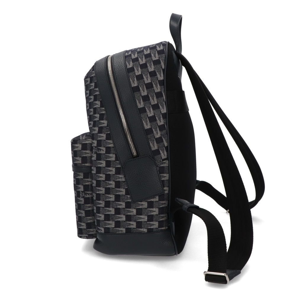 BALLY バックパック ネイビー レザー メペナントモチーフ