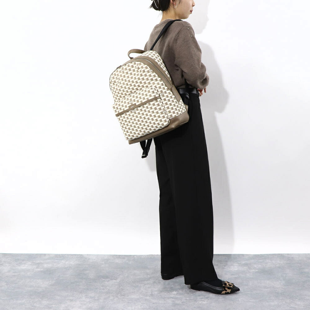 バリー BALLY バッグ リュック・デイパック ユニセックス BORD TREKK グレー系 ブラウン×レッド ブラウン レザー メンズ レディース ペナントモチーフ ゴールド金具 シルバー金具