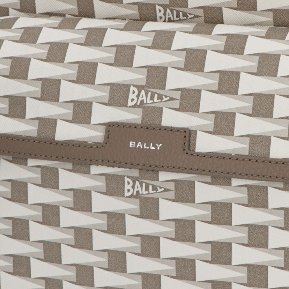 バリー BALLY バッグ リュック・デイパック ユニセックス BORD TREKK グレー系 ブラウン×レッド ブラウン レザー メンズ レディース ペナントモチーフ ゴールド金具 シルバー金具
