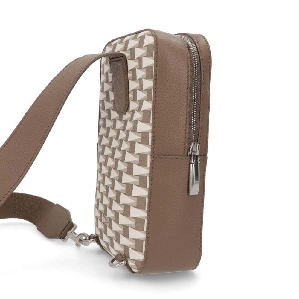 バリー BALLY バッグ ショルダーバッグ ユニセックス PENNANT SLING グレー系 レザー メンズ レディース シルバー金具 ロゴ ペナントモチーフ 761346608273