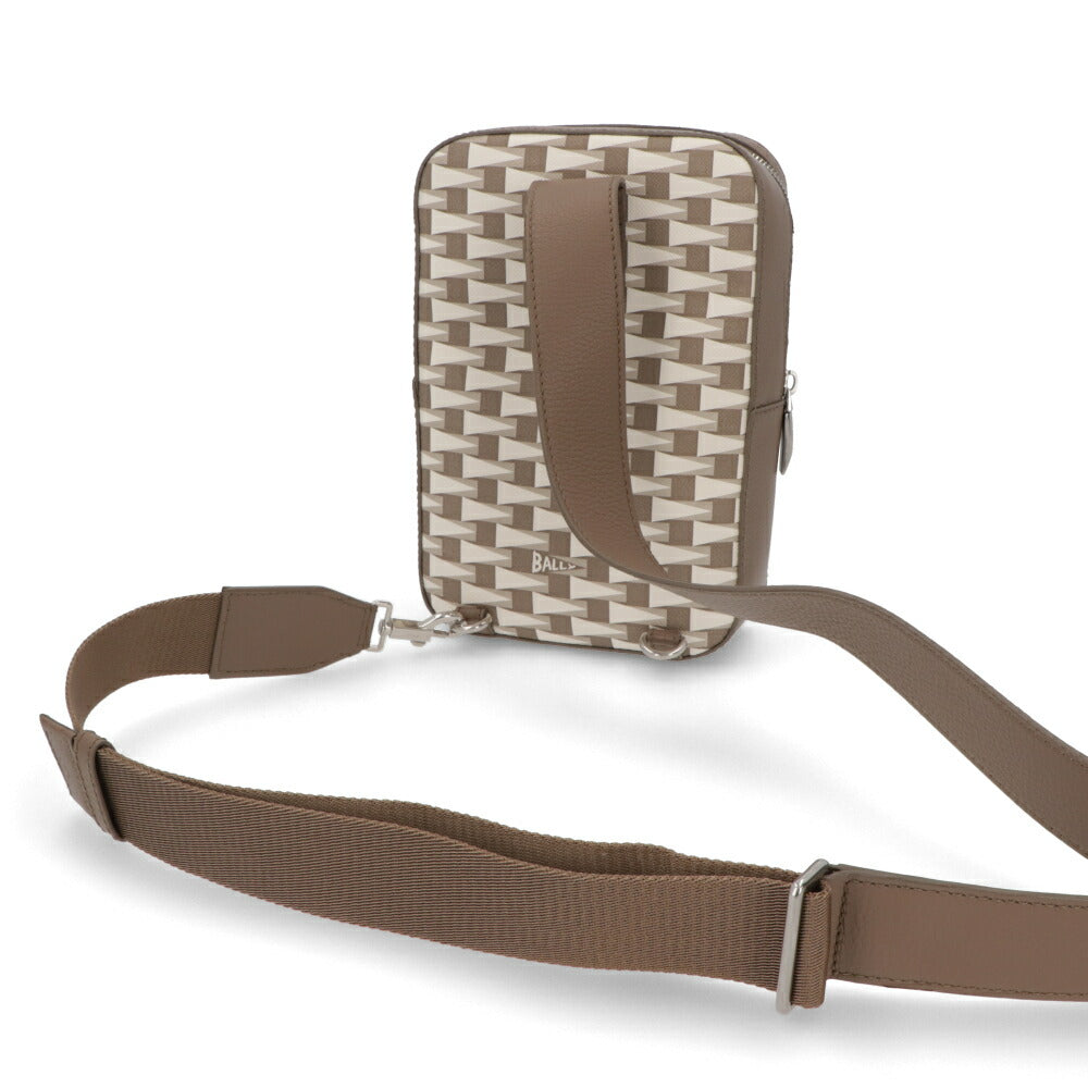 バリー BALLY バッグ ショルダーバッグ ユニセックス PENNANT SLING グレー系 レザー メンズ レディース シルバー金具 ロゴ ペナントモチーフ 761346608273