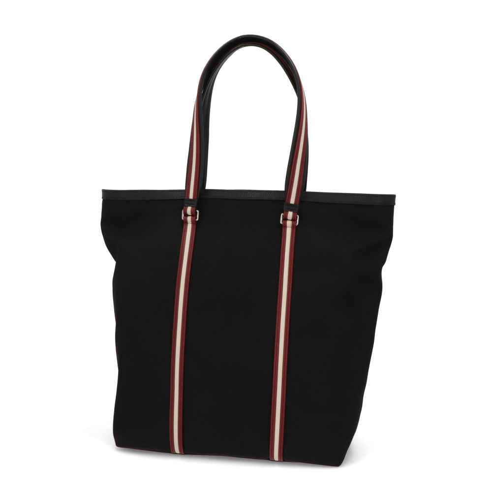 バリー BALLY バッグ トートバッグ ユニセックス CODE TOTE NSF ブラック ナイロン レザー メンズ レディース ロゴ シルバー金具 シンプル 大容量 MAE03A