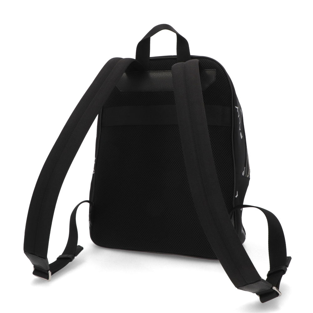 バリー BALLY バッグ リュック・デイパック ユニセックス CODE BACKPCK ネイビー ブラック ナイロン レザー メンズ レディース ロゴプリント 総柄 MAK02W