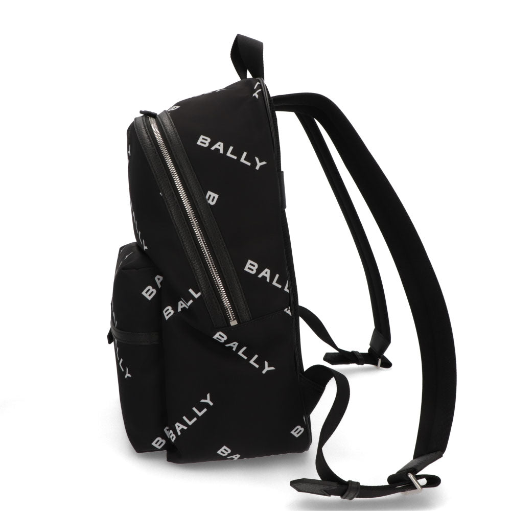 バリー BALLY バッグ リュック・デイパック ユニセックス CODE BACKPCK ネイビー ブラック ナイロン レザー メンズ レディース ロゴプリント 総柄 MAK02W