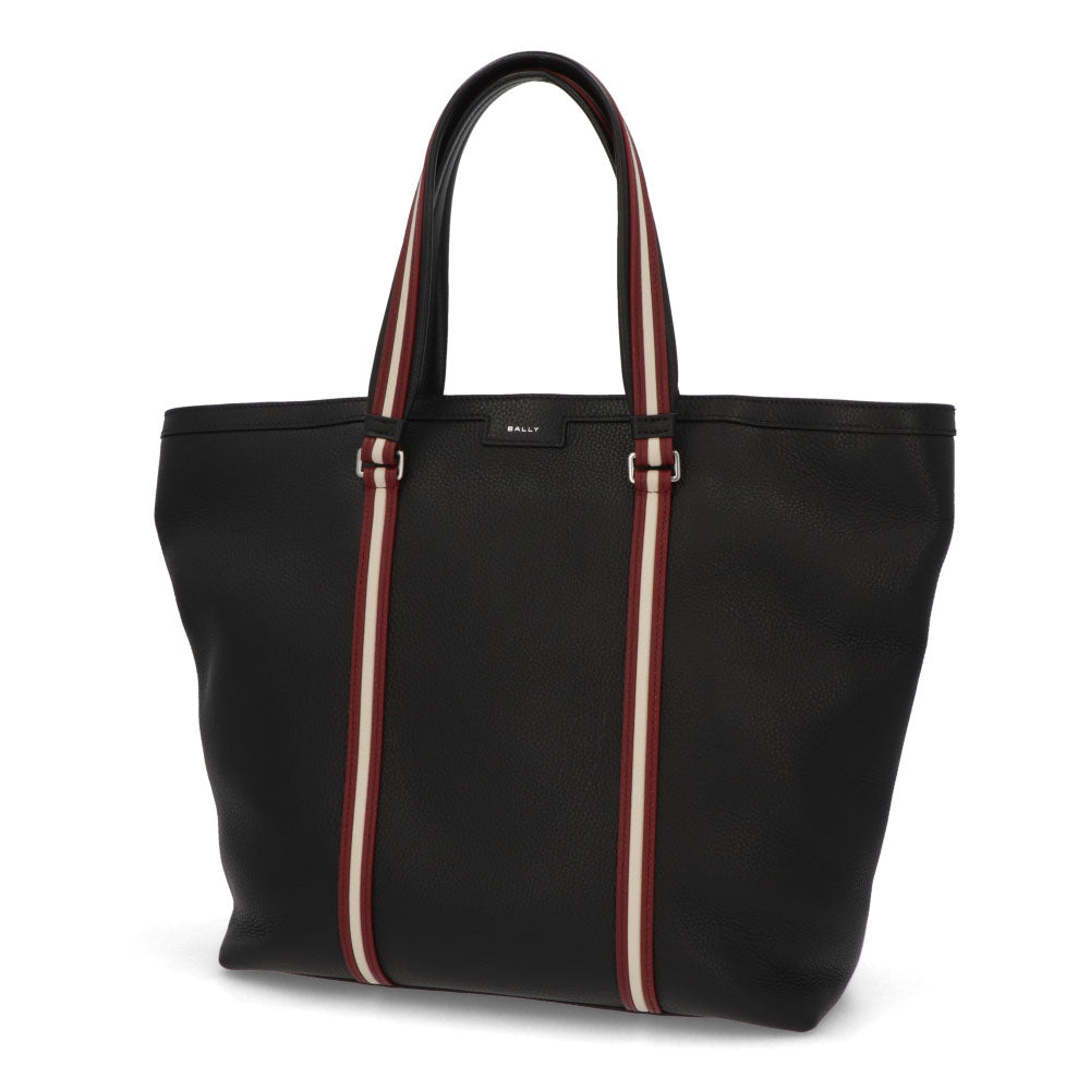 バリー BALLY バッグ トートバッグ ユニセックス CODE TOTE M ブラック レザー メンズ レディース ロゴ シルバー金具 シンプル 大容量 MAE02W