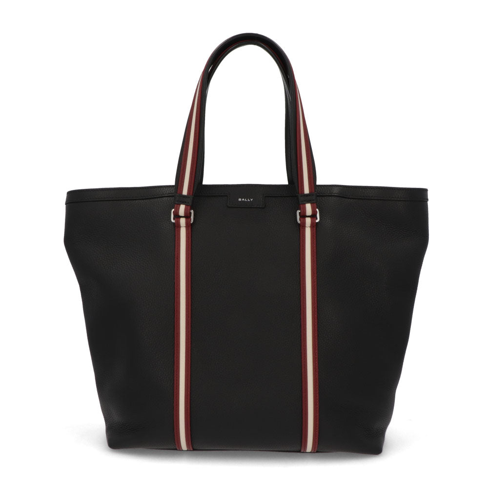 バリー BALLY バッグ トートバッグ ユニセックス CODE TOTE M ブラック レザー メンズ レディース ロゴ シルバー金具 シンプル 大容量 MAE02W