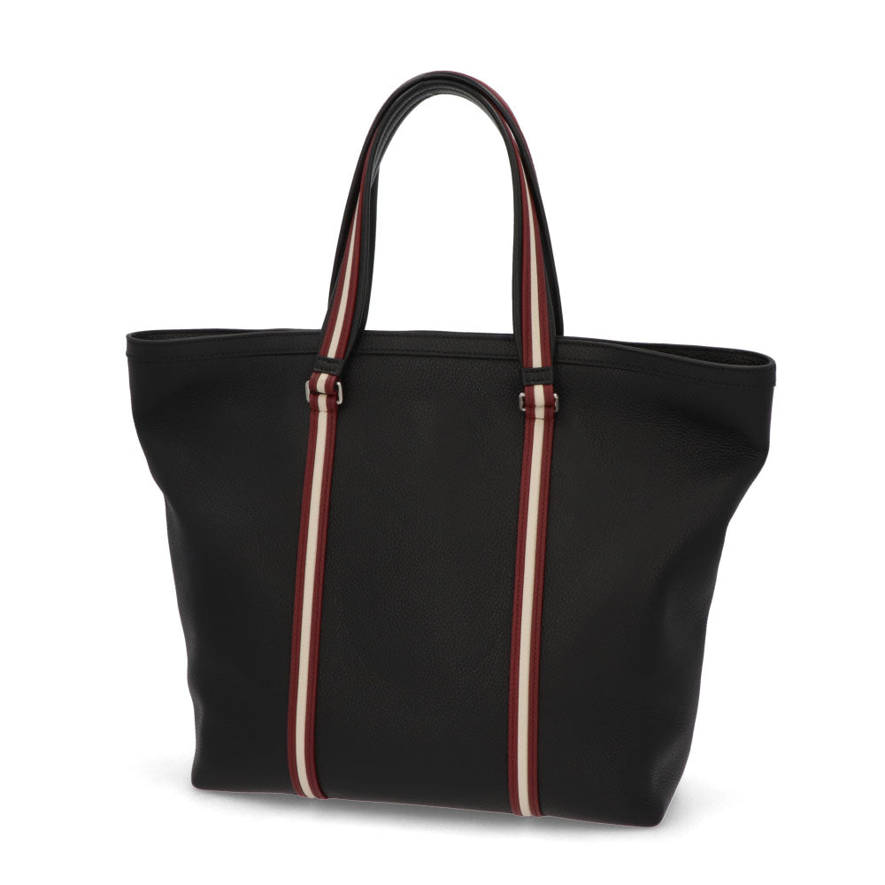 バリー BALLY バッグ トートバッグ ユニセックス CODE TOTE M ブラック レザー メンズ レディース ロゴ シルバー金具 シンプル 大容量 MAE02W