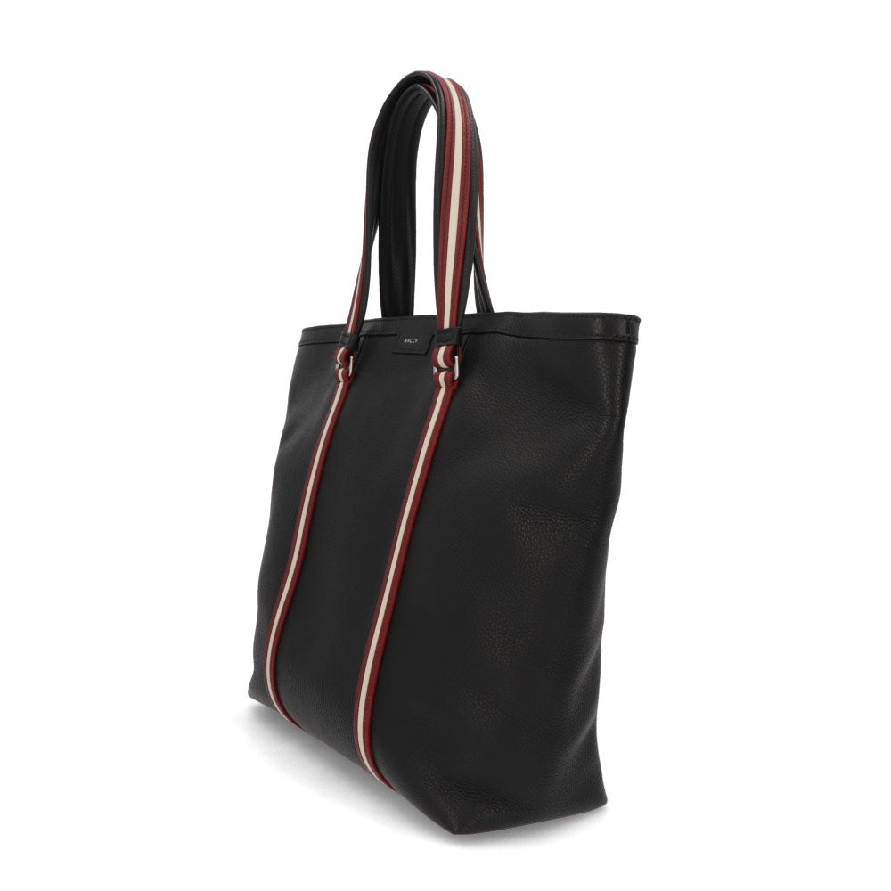 バリー BALLY バッグ トートバッグ ユニセックス CODE TOTE M ブラック レザー メンズ レディース ロゴ シルバー金具 シンプル 大容量 MAE02W