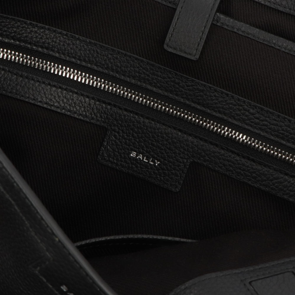 バリー BALLY バッグ トートバッグ ユニセックス CODE TOTE M ブラック レザー メンズ レディース ロゴ シルバー金具 シンプル 大容量 MAE02W