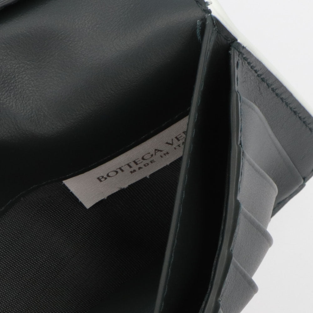 ボッテガ ヴェネタ BOTTEGA VENETA 財布 長財布 メンズ ブラック×ホワイト レザー マキシイントレチャート カードケース ロゴ 749464 VCP14
