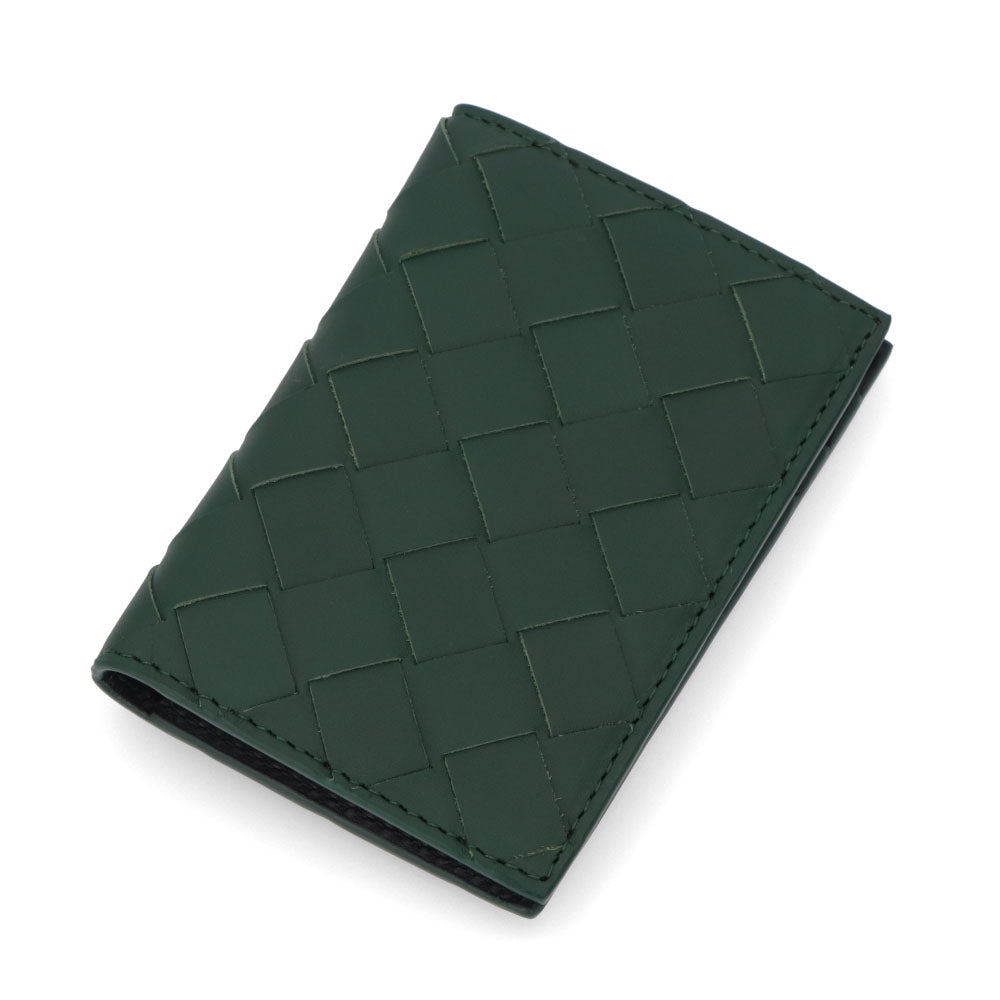 ボッテガ ヴェネタ BOTTEGA VENETA 雑貨 カードケース・名刺入れ メンズ グリーン レザー イントレチャート パスケース 定期入れ ロゴ シンプル 749417 VCPQ6