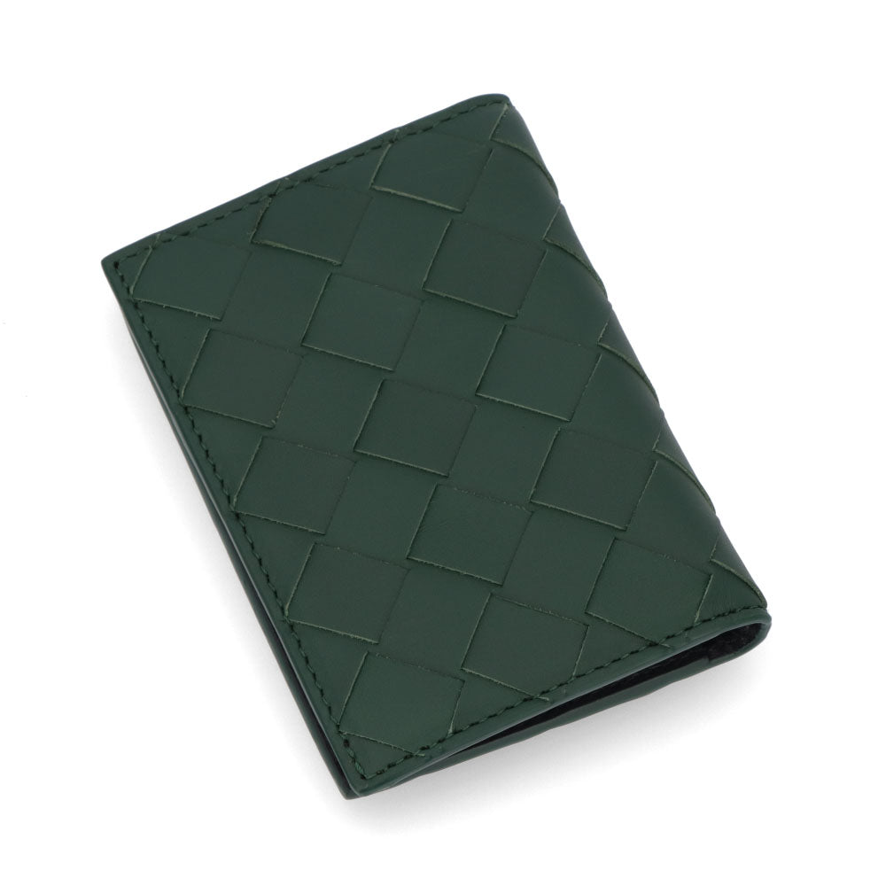 ボッテガ ヴェネタ BOTTEGA VENETA 雑貨 カードケース・名刺入れ メンズ グリーン レザー イントレチャート パスケース 定期入れ ロゴ シンプル 749417 VCPQ6