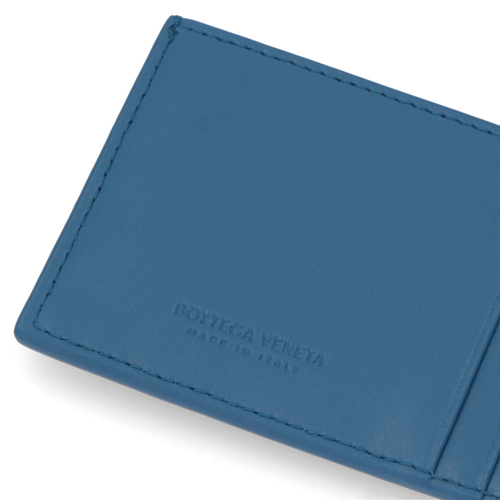 ボッテガ ヴェネタ BOTTEGA VENETA 雑貨 カードケース ユニセックス CASSETTE カセット ネイビー ブルー ラムスキン メンズ レディース マキシイントレチャート 定期入れ パスケース ロゴ シンプル 748052 VBWD3