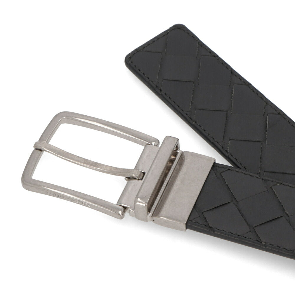 ボッテガ ヴェネタ BOTTEGA VENETA 雑貨 ベルト メンズ ブラック×ブルー カーフスキン イントレチャート リバーシブルベルト コントラストカラー 652944 VCPQ1