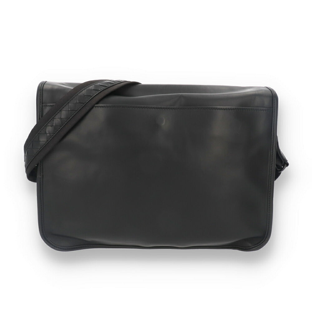ボッテガ ヴェネタ BOTTEGA VENETA バッグ ショルダーバッグ 534435 VQ12A1000 イントレチャート メンズ ブラック A4対応 横型 メッセンジャーバッグ