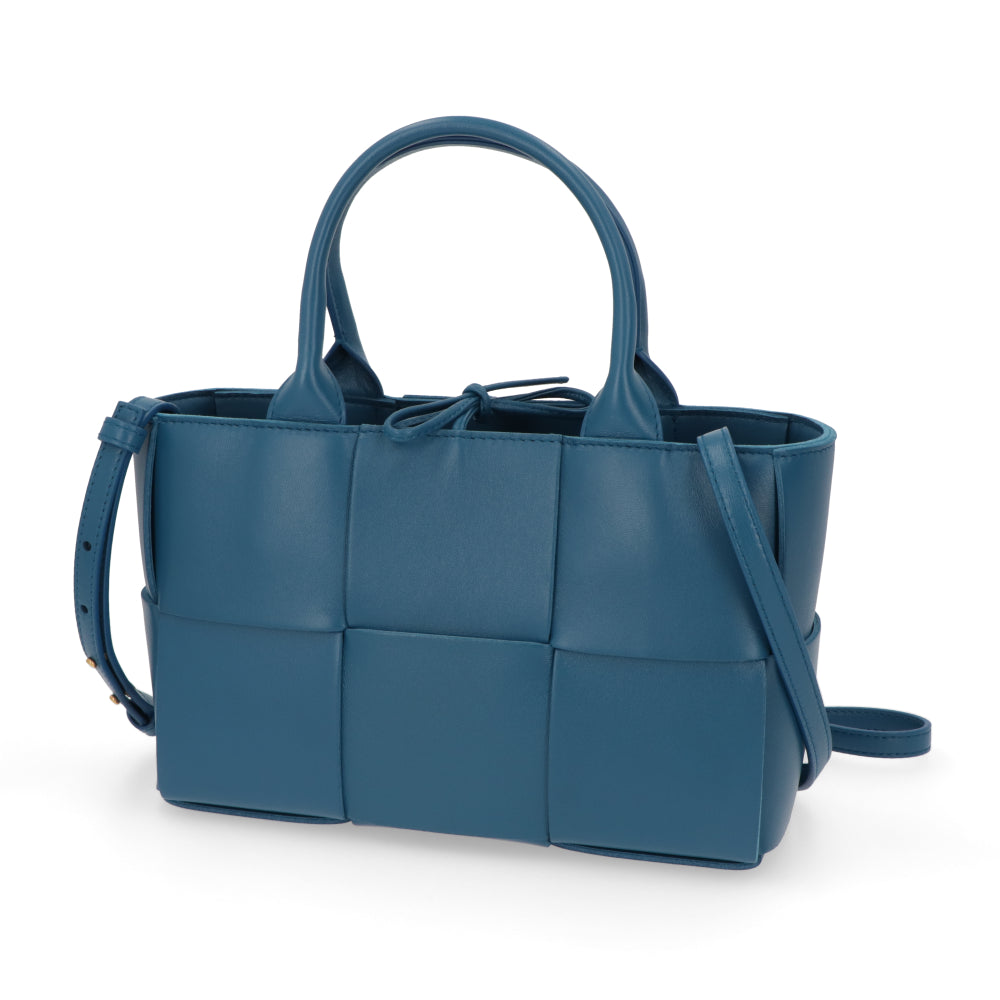ボッテガ ヴェネタ BOTTEGA VENETA バッグ トートバッグ レディース ARCO TOTE ライトグリーン ラムスキン ミニトートバッグ マキシイントレチャート 型押しロゴ エンボスロゴ ショルダーバッグ 2WAY 709337 VCQC2