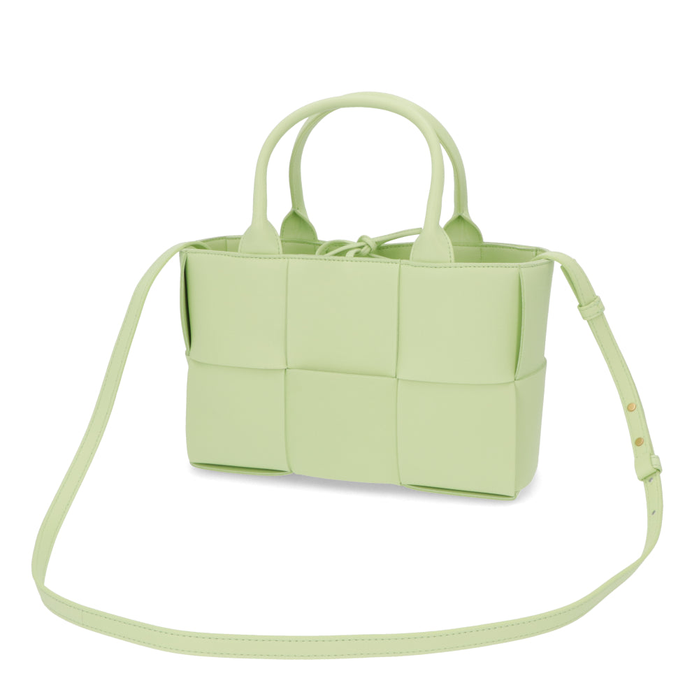 ボッテガ ヴェネタ BOTTEGA VENETA バッグ トートバッグ レディース ARCO TOTE ライトグリーン ラムスキン ミニトートバッグ マキシイントレチャート 型押しロゴ エンボスロゴ ショルダーバッグ 2WAY 709337 VCQC2