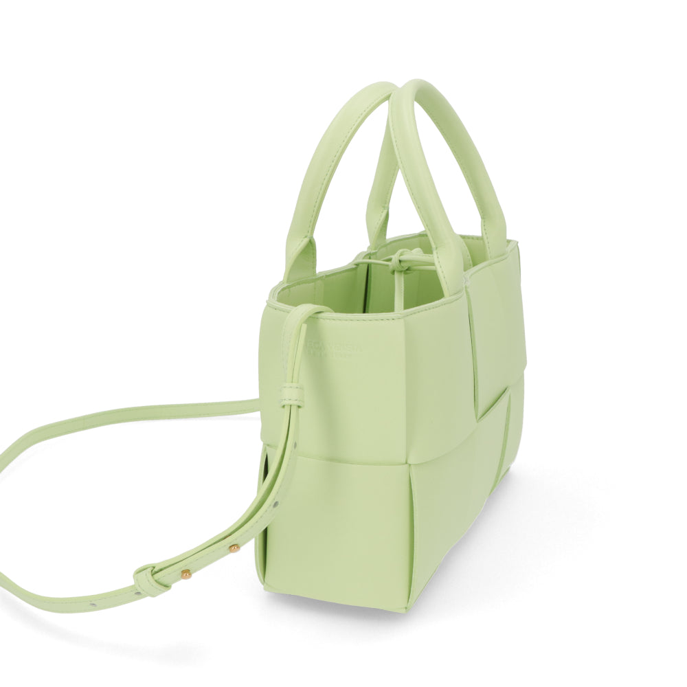 ボッテガ ヴェネタ BOTTEGA VENETA バッグ トートバッグ レディース ARCO TOTE ライトグリーン ラムスキン ミニトートバッグ マキシイントレチャート 型押しロゴ エンボスロゴ ショルダーバッグ 2WAY 709337 VCQC2