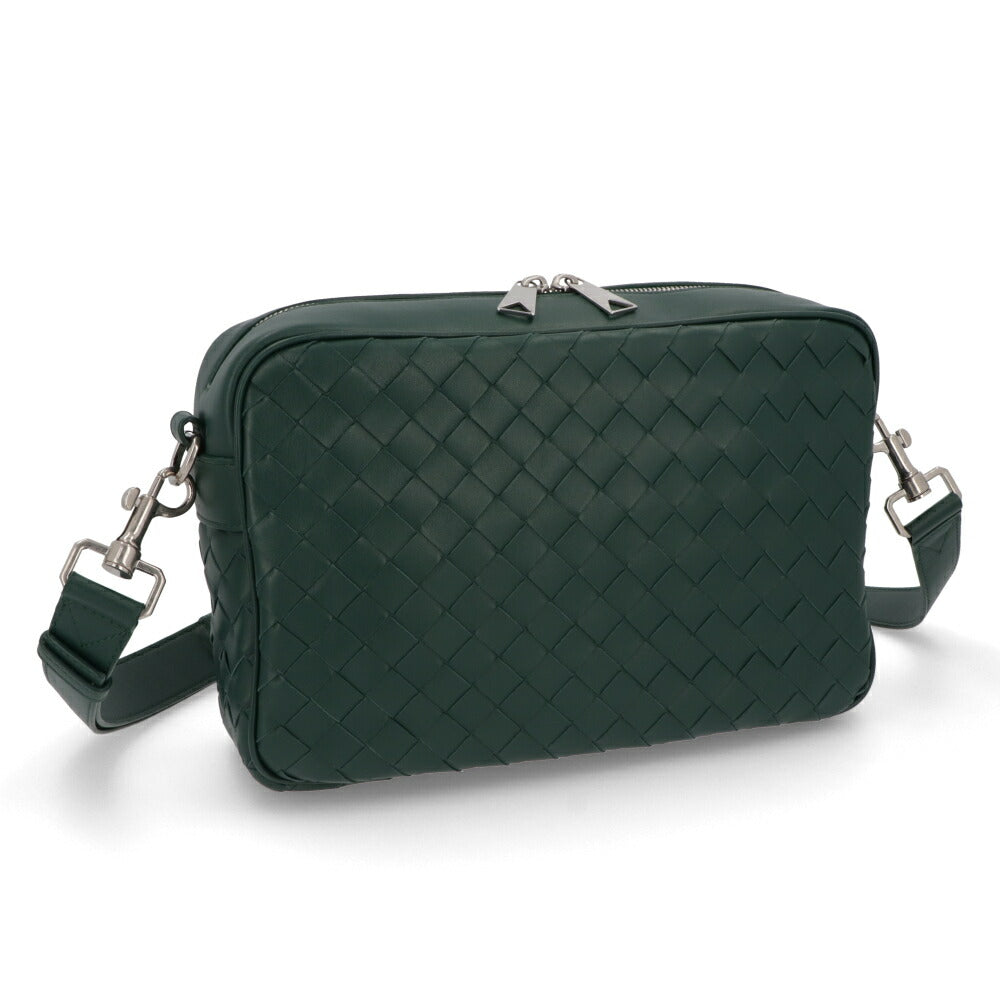 ボッテガ ヴェネタ BOTTEGA VENETA バッグ ショルダーバッグ メンズ INTRECCIATO MEDIUM CAMERA BAG ディープグリーン カーフスキン クロスボディバッグ カメラバッグ イントレチャート 755925 V2HL1