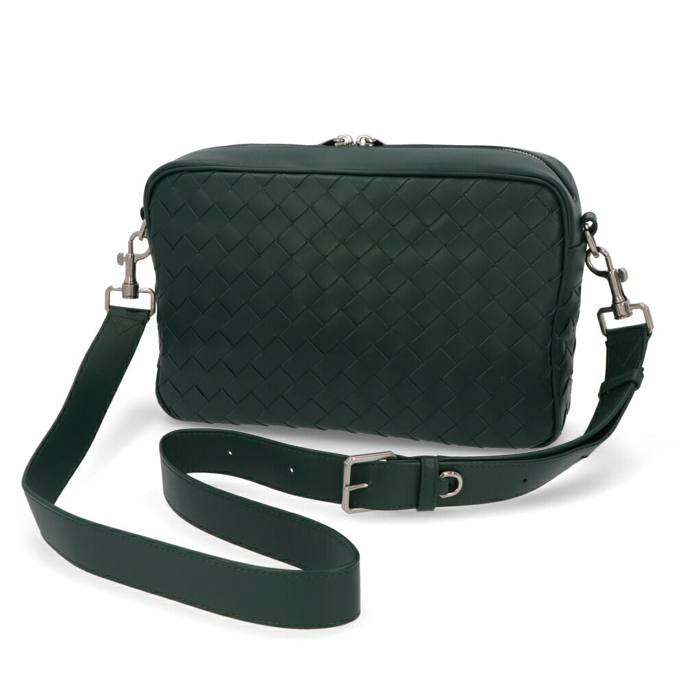 ボッテガ ヴェネタ BOTTEGA VENETA バッグ ショルダーバッグ メンズ INTRECCIATO MEDIUM CAMERA BAG ディープグリーン カーフスキン クロスボディバッグ カメラバッグ イントレチャート 755925 V2HL1