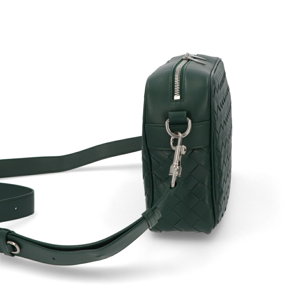 ボッテガ ヴェネタ BOTTEGA VENETA バッグ ショルダーバッグ メンズ INTRECCIATO MEDIUM CAMERA BAG ディープグリーン カーフスキン クロスボディバッグ カメラバッグ イントレチャート 755925 V2HL1