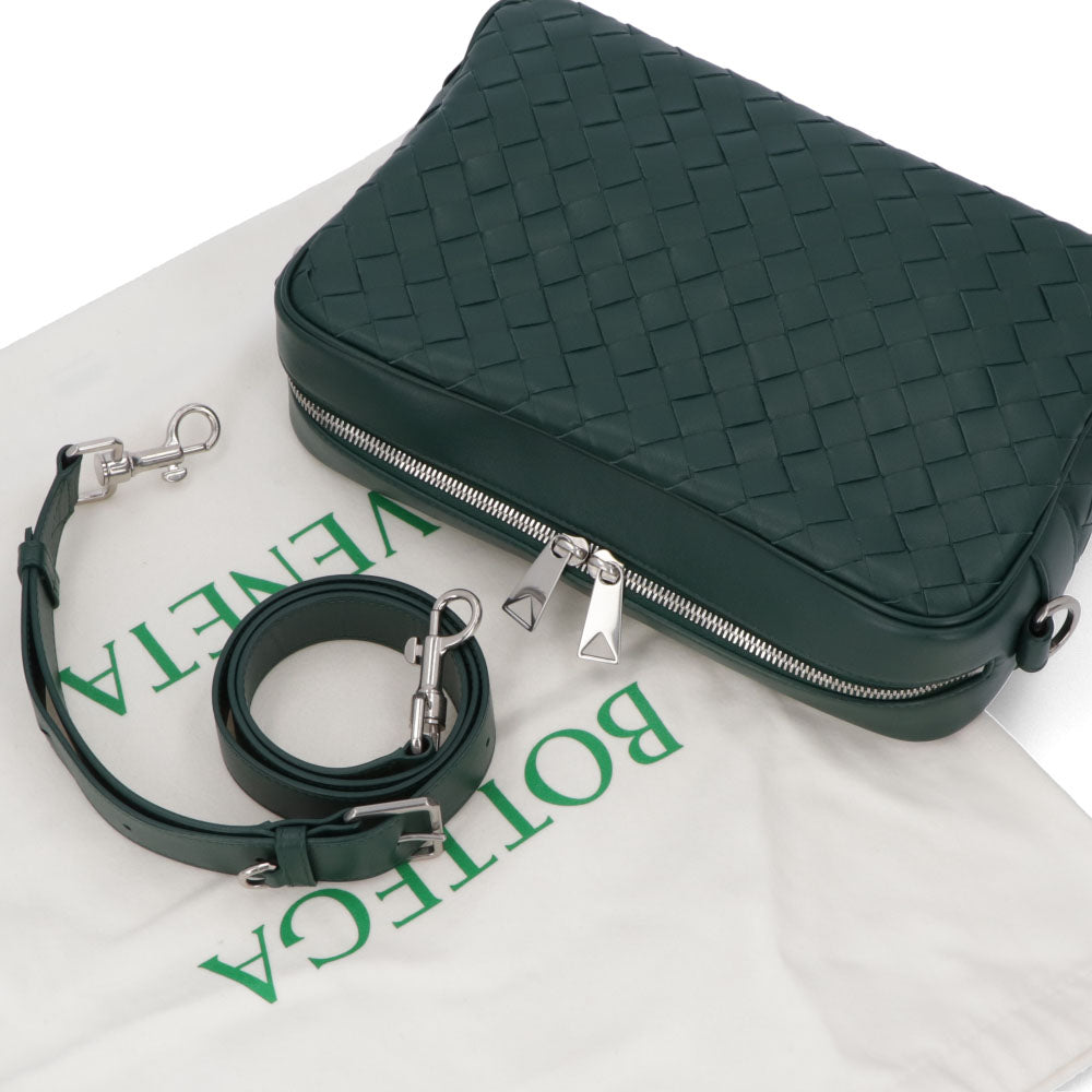 ボッテガ ヴェネタ BOTTEGA VENETA バッグ ショルダーバッグ メンズ INTRECCIATO MEDIUM CAMERA BAG ディープグリーン カーフスキン クロスボディバッグ カメラバッグ イントレチャート 755925 V2HL1