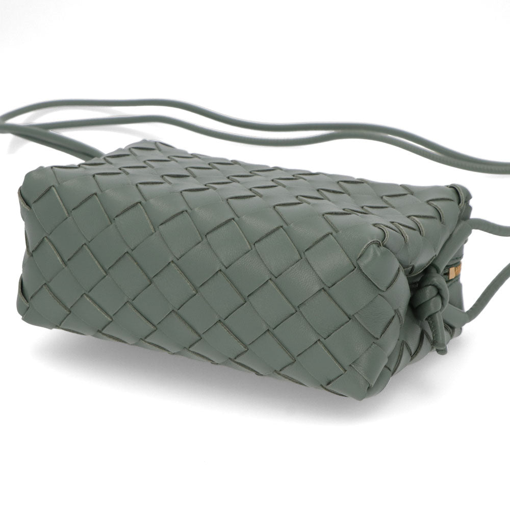 ボッテガ ヴェネタ BOTTEGA VENETA バッグ ショルダーバッグ レディース MINI LOOP ダルグリーン ラムスキン ミニクロスボディバッグ イントレチャートレザー カメラバッグ 723547 V1G11