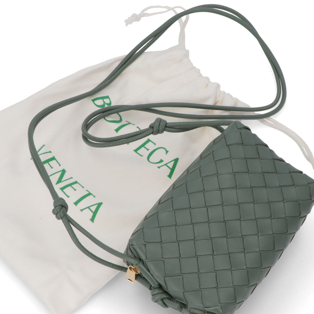 ボッテガ ヴェネタ BOTTEGA VENETA バッグ ショルダーバッグ レディース MINI LOOP ダルグリーン ラムスキン ミニクロスボディバッグ イントレチャートレザー カメラバッグ 723547 V1G11