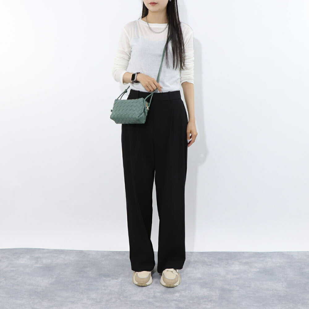 ボッテガ ヴェネタ BOTTEGA VENETA バッグ ショルダーバッグ レディース MINI LOOP ダルグリーン ラムスキン ミニクロスボディバッグ イントレチャートレザー カメラバッグ 723547 V1G11