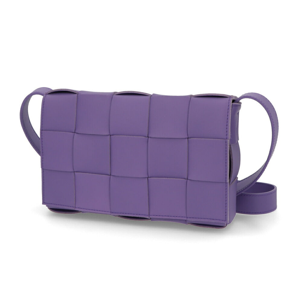ボッテガ ヴェネタ BOTTEGA VENETA バッグ ショルダーバッグ レディース CASSETTE NAPPA パープル ホワイト サーモンピンク ラムレザー クロスボディバッグ ボックス型 クラッチバッグ ショルダーバッグ 578004 VMAY1