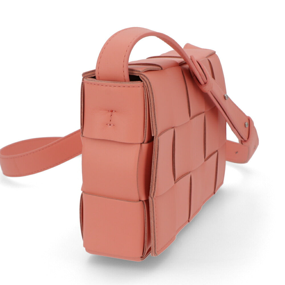ボッテガ ヴェネタ BOTTEGA VENETA バッグ ショルダーバッグ レディース CASSETTE NAPPA パープル ホワイト サーモンピンク ラムレザー クロスボディバッグ ボックス型 クラッチバッグ ショルダーバッグ 578004 VMAY1