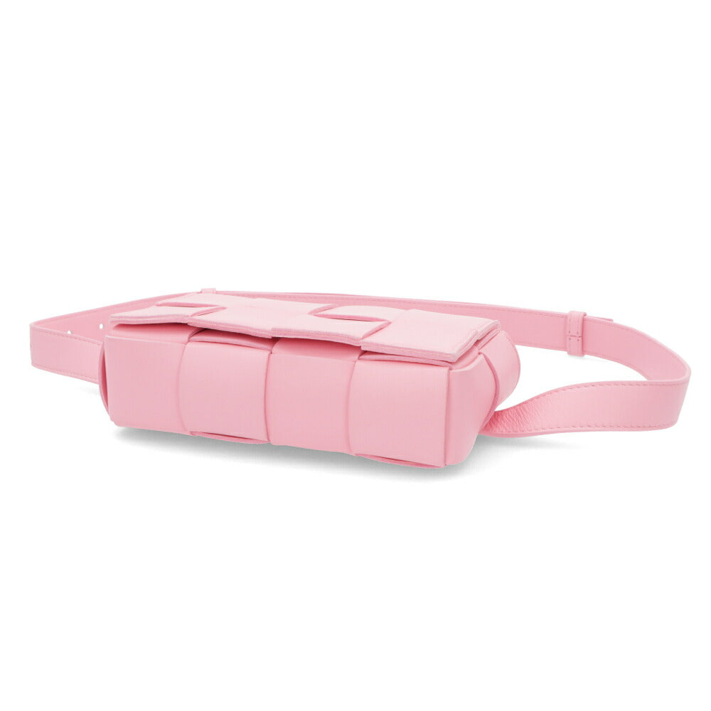 ボッテガ ヴェネタ BOTTEGA VENETA バッグ ショルダーバッグ レディース MINI CASSETTE ピンク ラムレザー ボディバッグ クロスボディバッグ ウエストバッグ マキシイントレチャート 668572 VMAY1