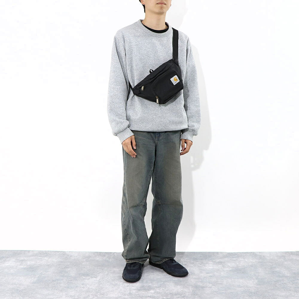 カーハート Carhartt バッグ ボディバッグ・ウエストポーチ ユニセックス ブラック ポリエステル ロゴ ヒップパック ウエストバッグ シンプル 高機能 CB0401