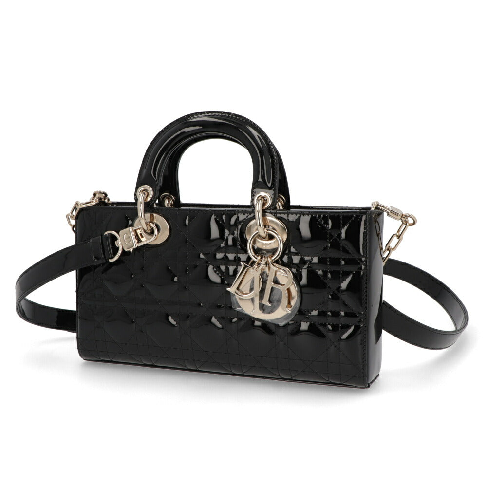 D-Joy ミディアム レディオス ハンドバッグ 黒 ショルダーバッグ ☆オールブラック☆【Dior】《LADY D-JOY》ミディアムバッグ (Dior
