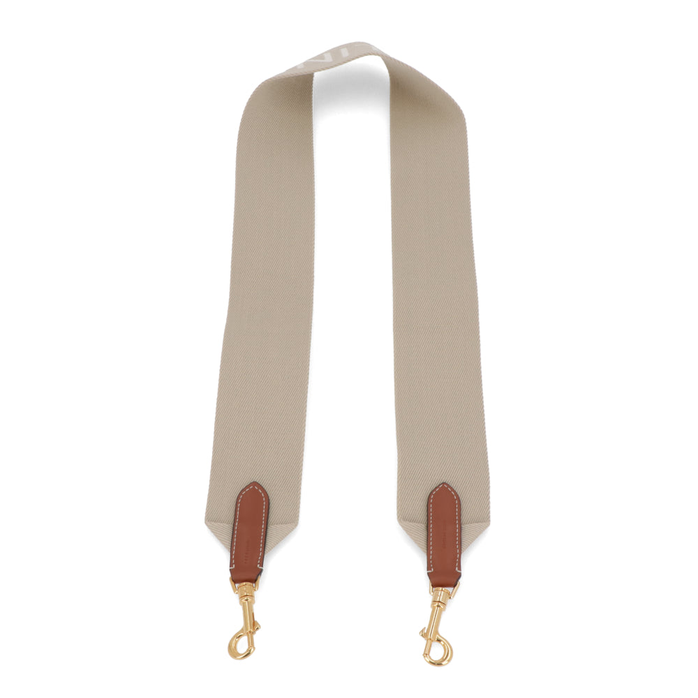 CELINE ロングストラップ ジャカード ベージュ ロゴ