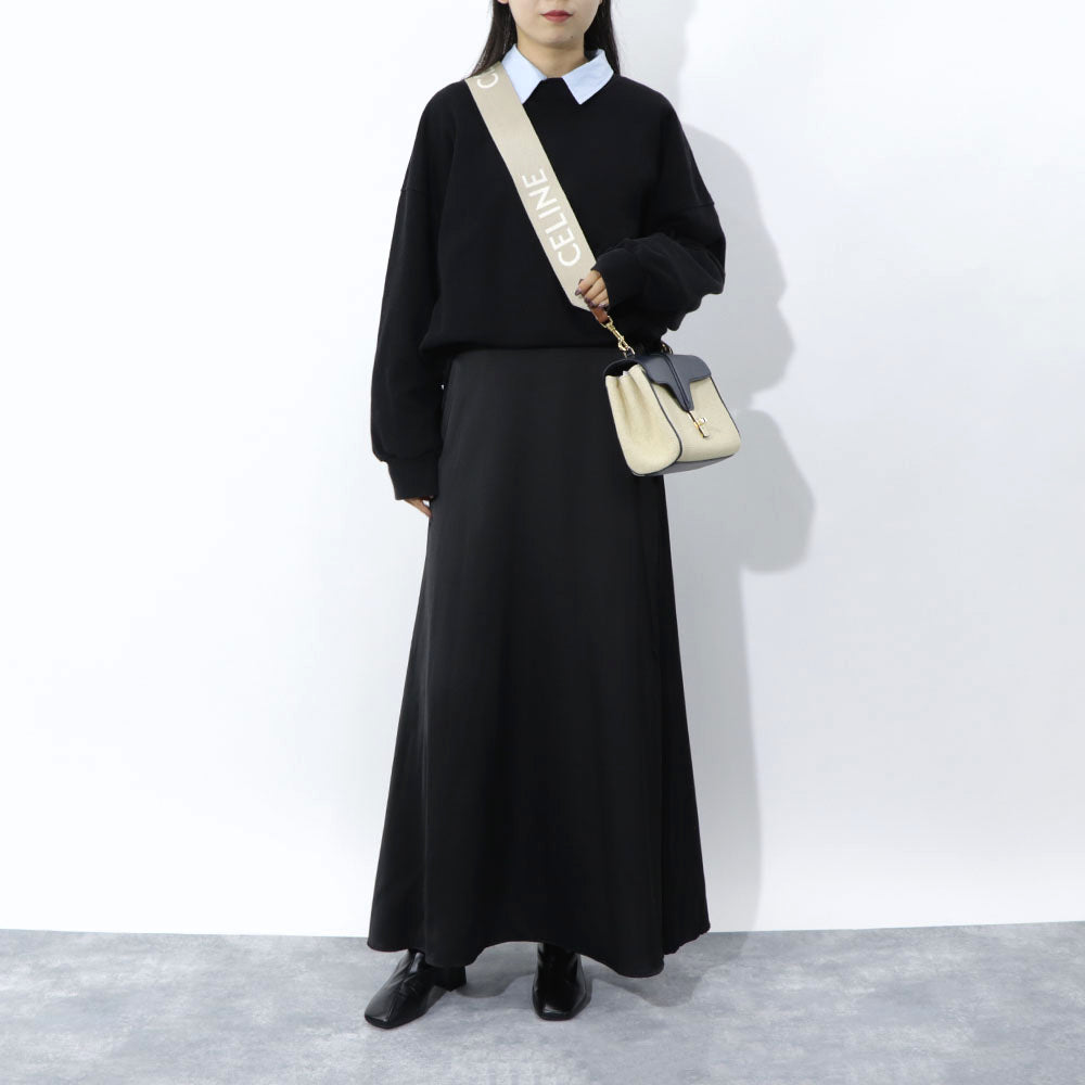 CELINE ロングストラップ ジャカード ベージュ ロゴ