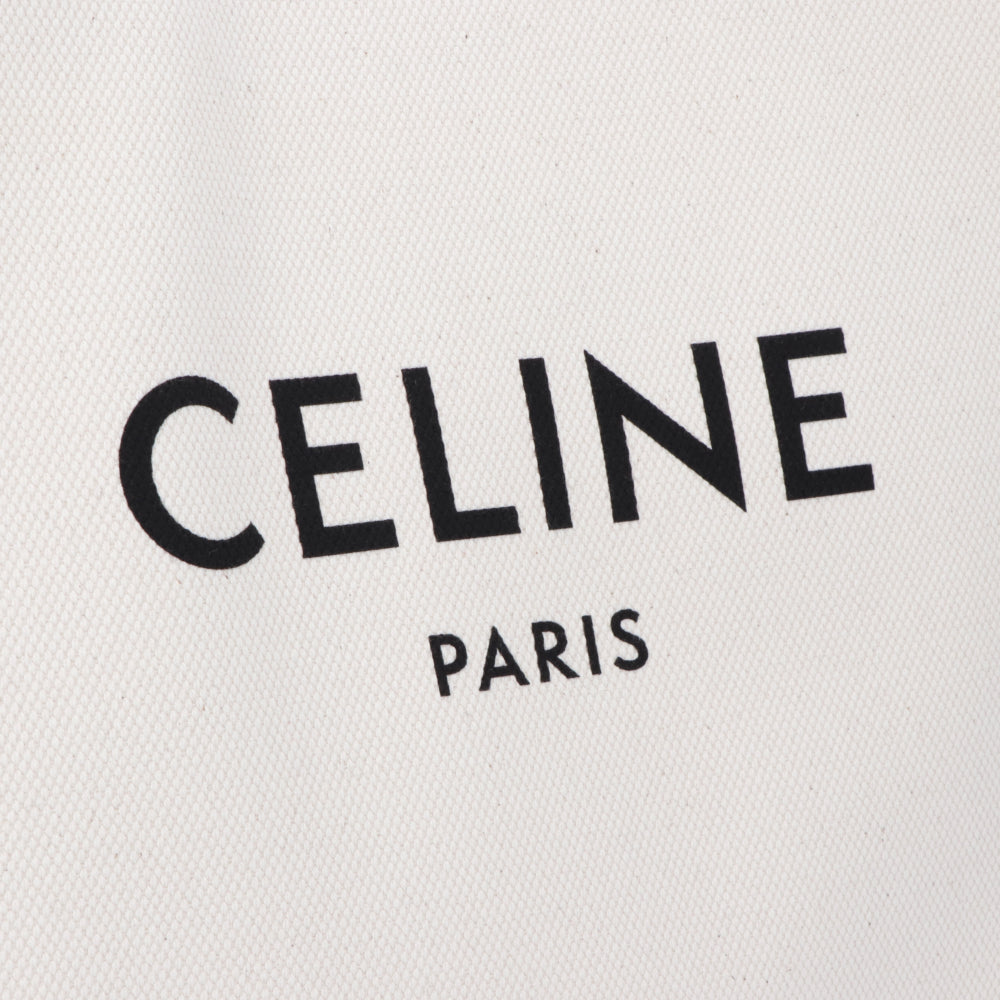 【廃盤】セリーヌ CELINE バッグ トートバッグ レディース ナチュラル タン キャンバス レザー ロゴ A4サイズ収納