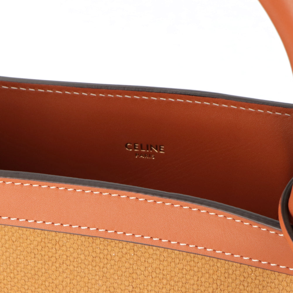 CELINE ラージ バーティカル トートバッグ オークル タン