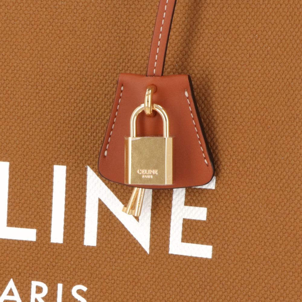 CELINE ラージ バーティカル トートバッグ オークル タン