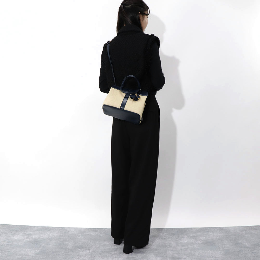 CELINE スモール カバ ドゥ フランス ショルダーバッグ ネイビー