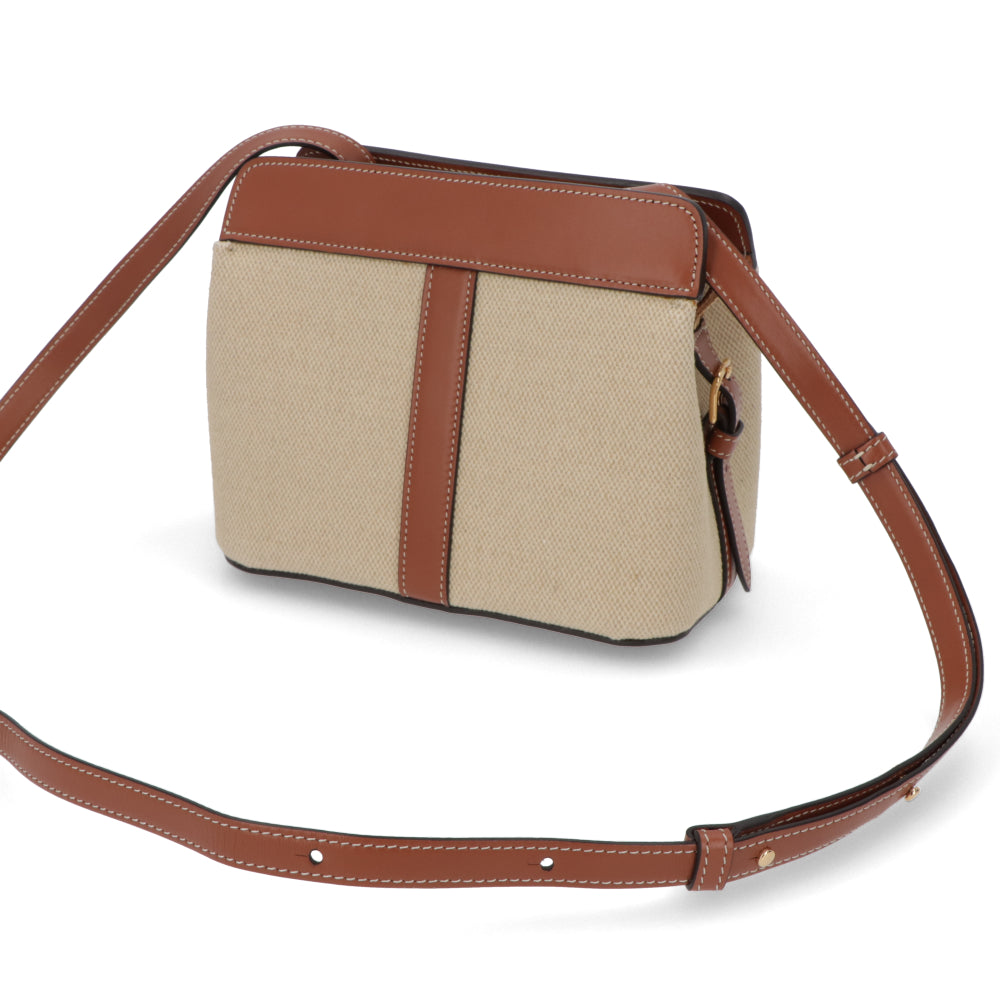 【廃盤】セリーヌ CELINE バッグ ショルダーバッグ レディース ナチュラル タン ミニバッグ レザー キャンバス
