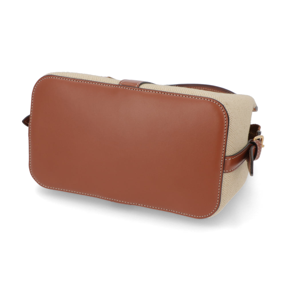 【廃盤】セリーヌ CELINE バッグ ショルダーバッグ レディース ナチュラル タン ミニバッグ レザー キャンバス