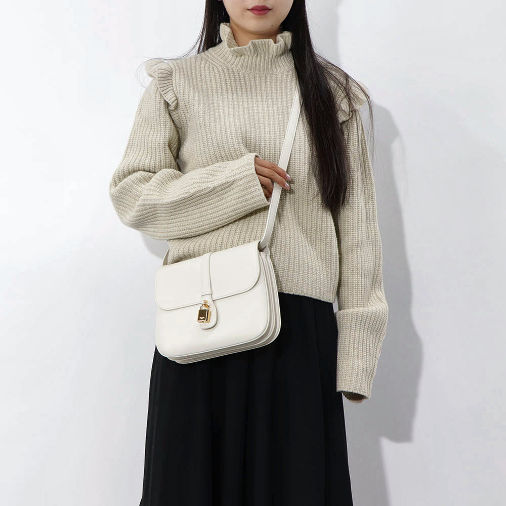 【廃盤】セリーヌ CELINE バッグ ショルダーバッグ レディース ライス ホワイト レザー シンプル カデナ