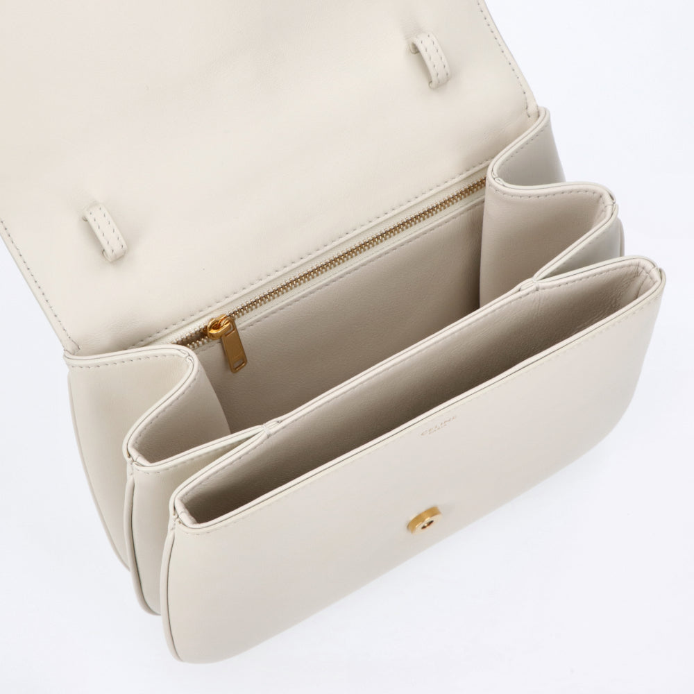 【廃盤】セリーヌ CELINE バッグ ショルダーバッグ レディース ライス ホワイト レザー シンプル カデナ