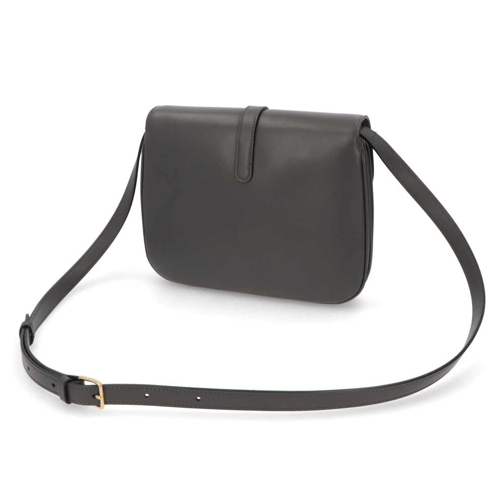 【廃盤】セリーヌ CELINE バッグ ショルダーバッグ レディース アンスラサイト グレー レザー シンプル カデナ