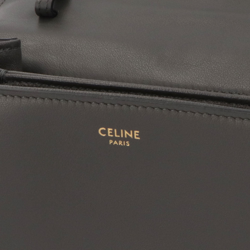 【廃盤】セリーヌ CELINE バッグ ショルダーバッグ レディース アンスラサイト グレー レザー シンプル カデナ