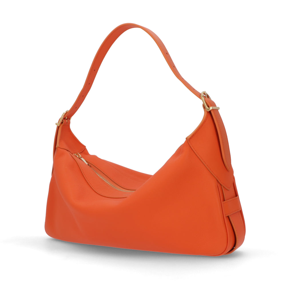 【廃盤】セリーヌ CELINE バッグ ショルダーバッグ レディース ポップオレンジ レザー シンプル